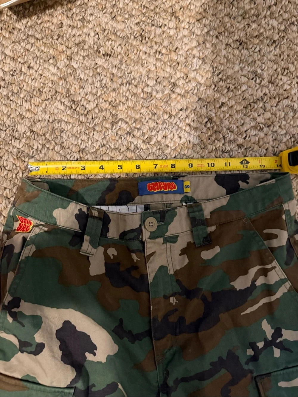 Empyre Men's Camo Cargo Shorts - Green/Brown/Black